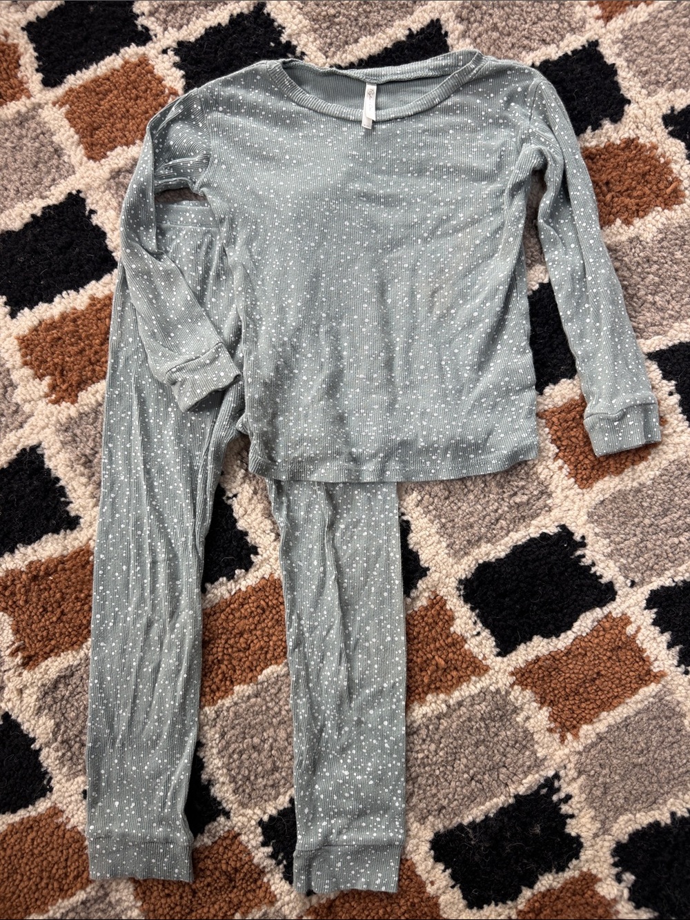 Rylee + Cru Sage Green Star Kids Pajama Set